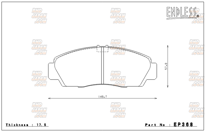 Endless Brake Pads Full Set Type Super Street M-Sports SSM Plus